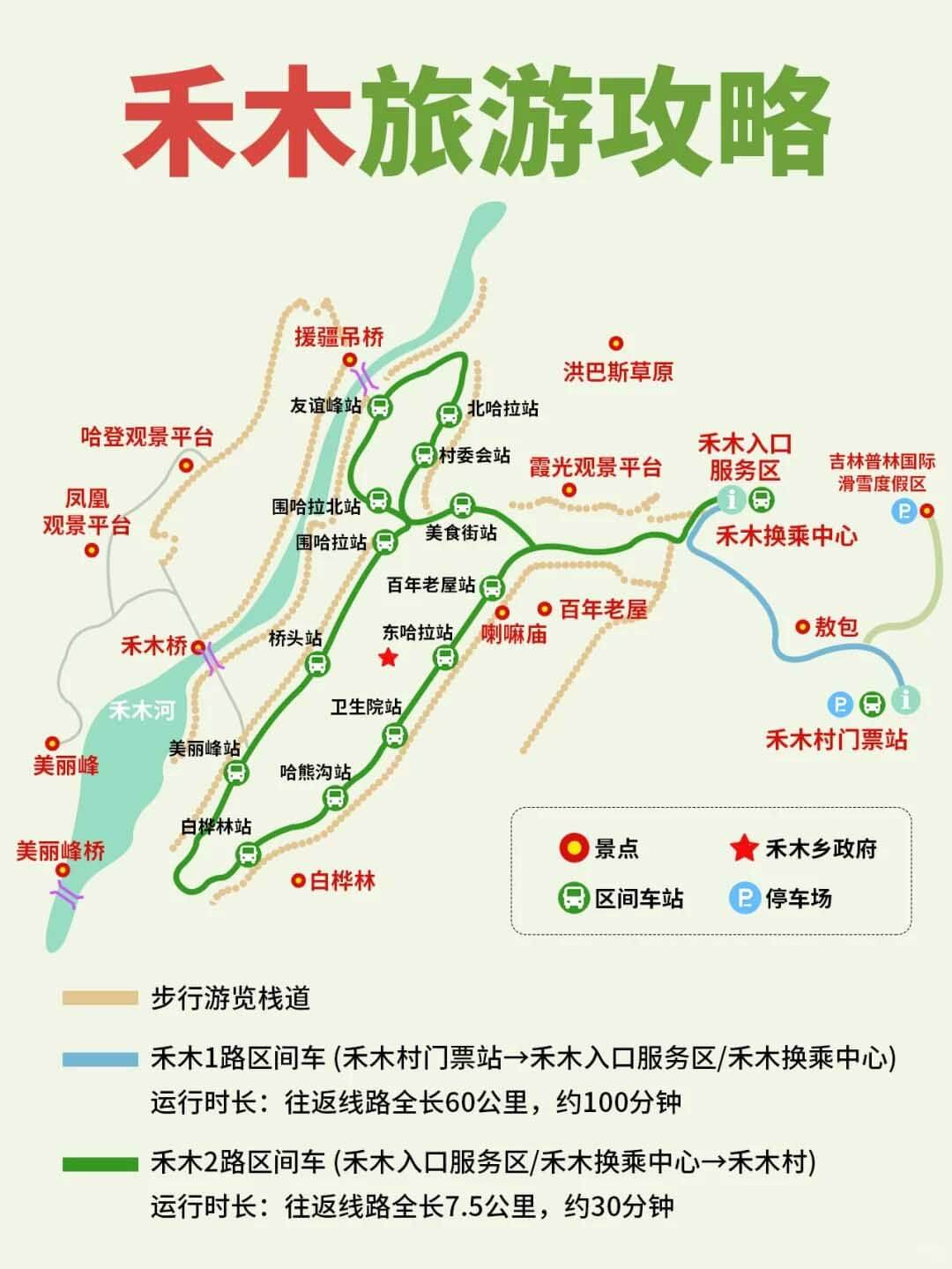 新疆禾木旅游攻略地图