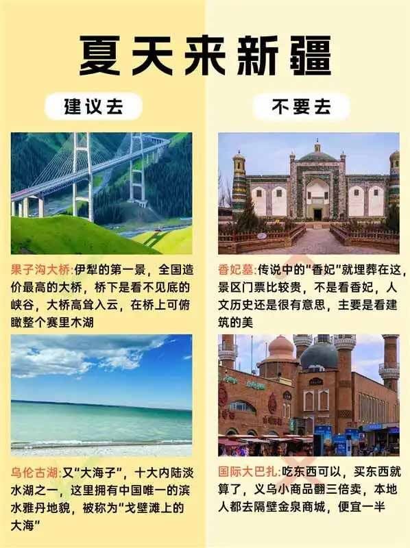 新疆旅行避坑景点