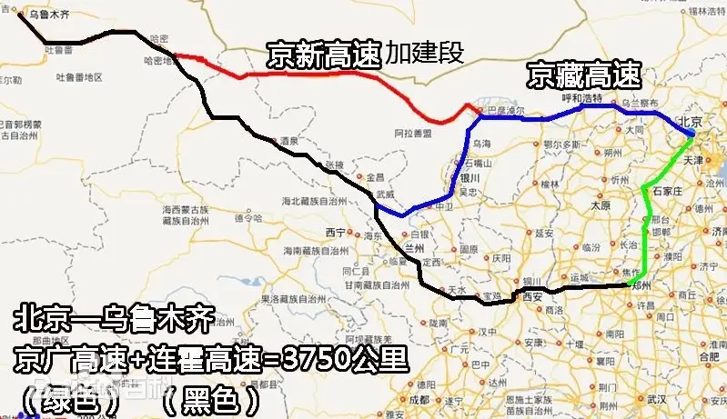 G7京新高速线路图