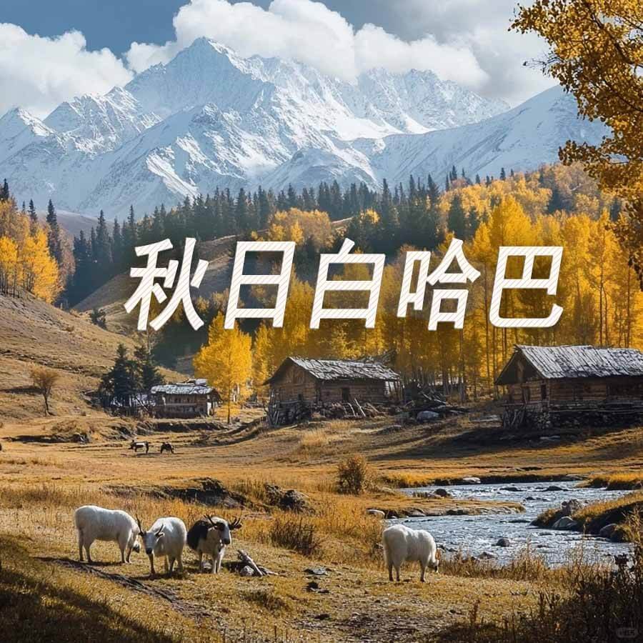 秋日童话白哈巴村的原始色彩与宁静