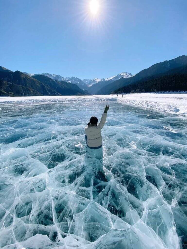 冬天天山天池