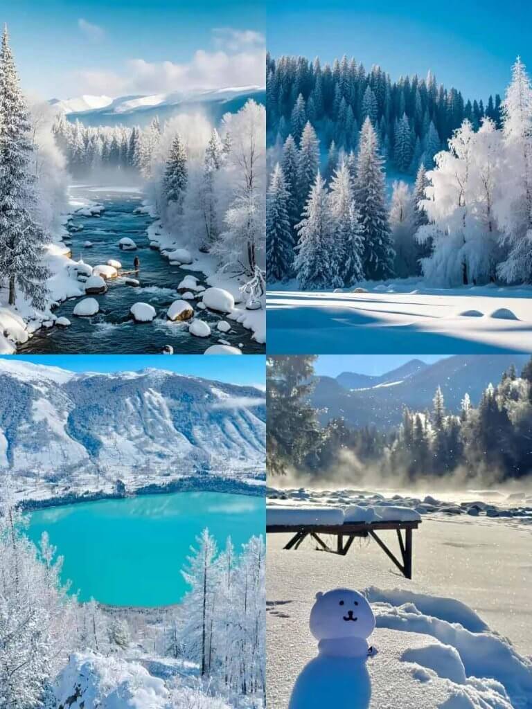 新疆北疆阿勒泰冬天